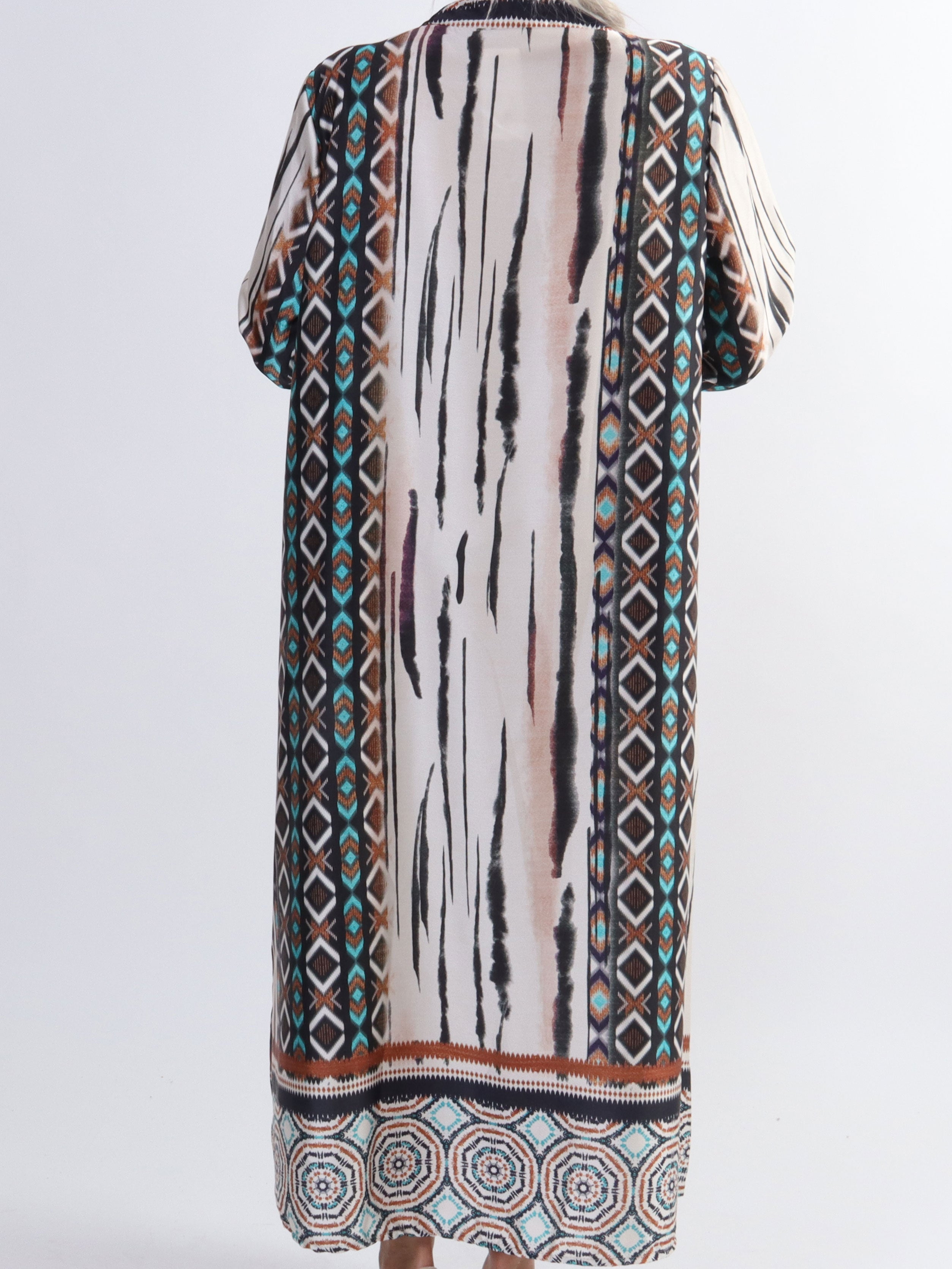 Hyben - Långärmad klänning i sidenlook